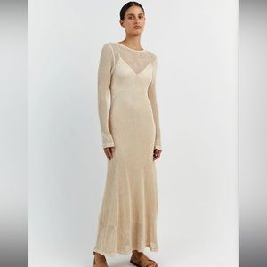 DISSH OPHELIA NATURAL CROCHET MAXI